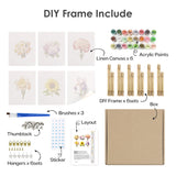 Traditional Tea Illustrations Mini Paint by Numbers Kit — frame options: No Frame, DIY Frame and Pre-stretched