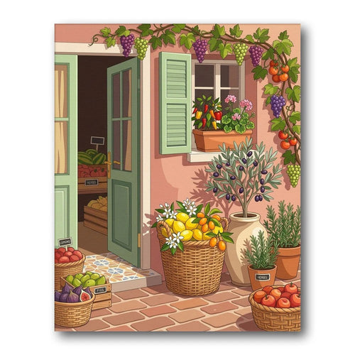 Flowering Window Display paint by numbers kit