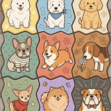 Cartoon Dog Collage finished artwork
