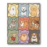 Cartoon Dog Collage paint by numbers kit