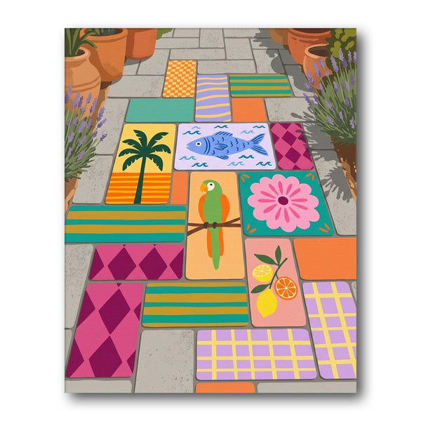 Vibrant Tile Walkway paint by numbers kit – Creative Vibes Dubai