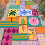 Vibrant Tile Walkway finished artwork