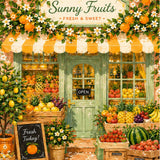 Sunny Fruits Storefront finished artwork