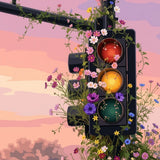 Floral Traffic Light finished artwork
