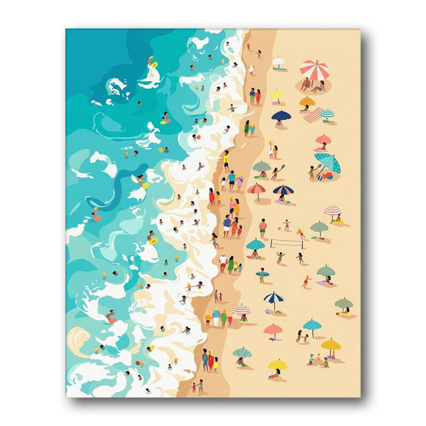 Aerial Beach Scene Paint by Numbers Kit – Creative Vibes Dubai