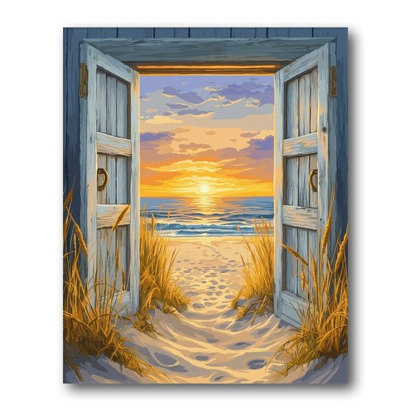 Coastal Sunset Doorway Paint by Numbers Kit – Creative Vibes Dubai