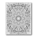 Symmetrical Mandala Pattern Dot Painting Kit finished canvas from Creative Vibes