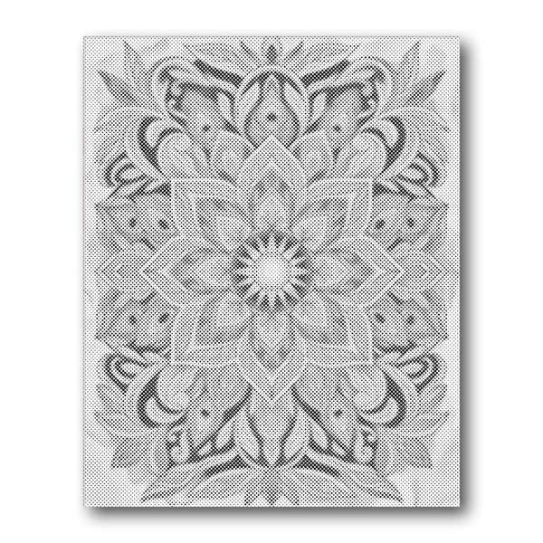 Symmetrical Mandala Pattern Dot Painting Kit finished canvas from Creative Vibes – Creative Vibes Dubai