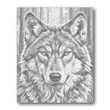 Halftone Wolf Portrait Dot Painting Kit finished canvas from Creative Vibes