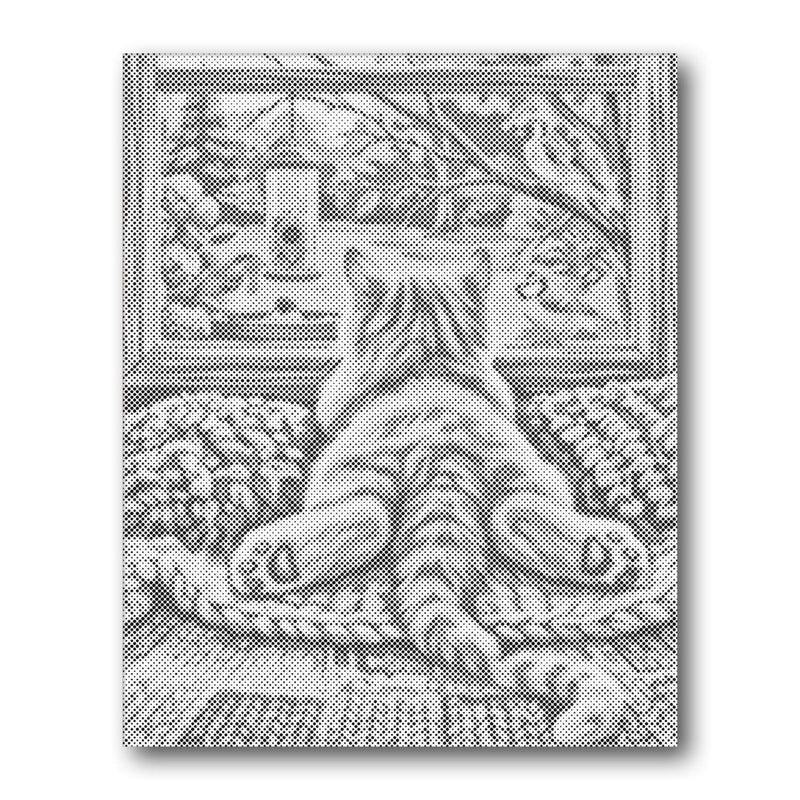 Sleeping Cat Pattern Dot Painting Kit finished canvas from Creative Vibes