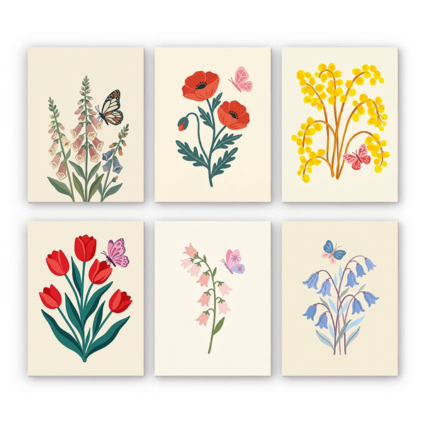 Mini paint by numbers set Floral Butterfly Illustrations – Creative Vibes Dubai