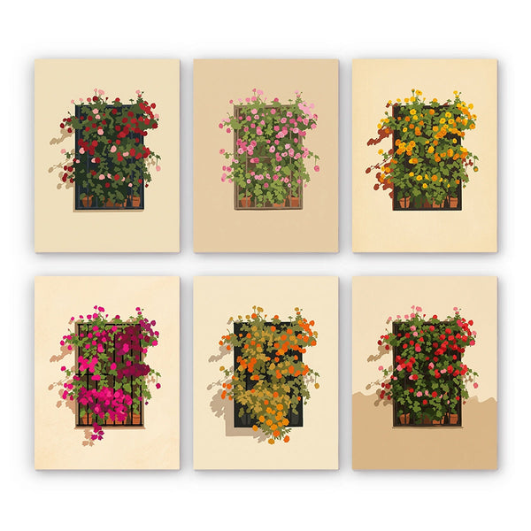 Mini paint by numbers set Floral Window Boxes – Creative Vibes Dubai