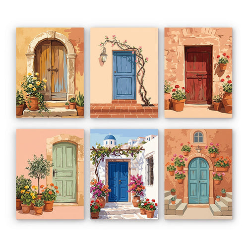 Mediterranean Doorways Mini Paint by Numbers Set