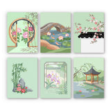 Chinese Garden Landscapes Mini Paint by Numbers Kit finished mini canvas from Creative Vibes