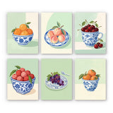 Ceramic Fruit Still Life Mini Paint by Numbers Kit finished mini canvas from Creative Vibes