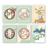 Traditional Chinese Florals Mini Paint by Numbers Kit finished mini canvas from Creative Vibes