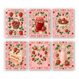 Vintage Strawberry Illustrations Mini Paint by Numbers Kit finished mini canvas from Creative Vibes