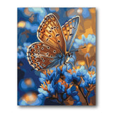 Butterfly On Flowers paint by numbers kit
