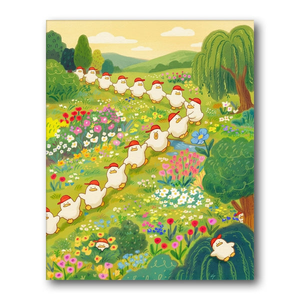 Marching Garden Ducks paint by numbers kit – Creative Vibes Dubai