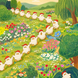 Marching Garden Ducks finished artwork