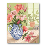 Floral Lilies Vase Paint by Numbers Kit