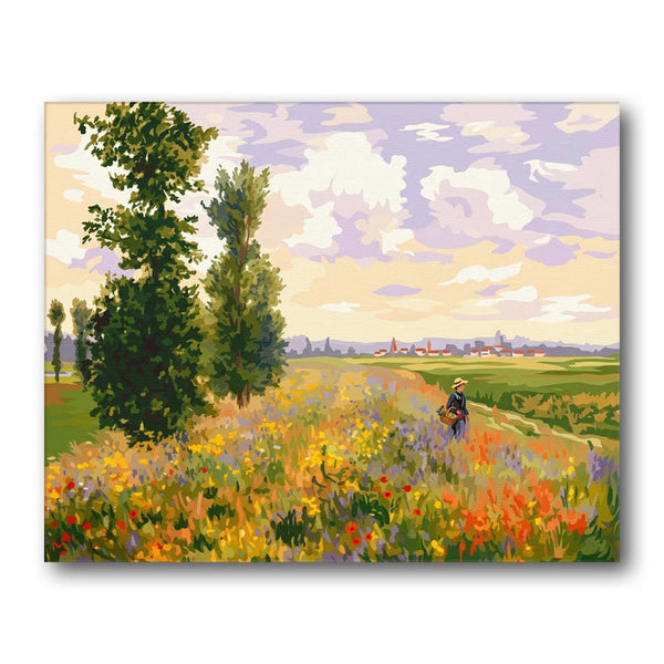 Impressionist Floral Landscape Paint by Numbers Kit – Creative Vibes Dubai