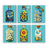 Bottled Joy Mini Paint by Numbers Kit finished mini canvas from Creative Vibes