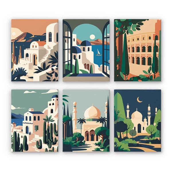 CBN Studios Mini Paint by Numbers Kit finished mini canvas from Creative Vibes – Creative Vibes Dubai