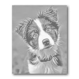 Border Collie Portrait Dot Painting Kit finished canvas from Creative Vibes