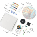 Cat silent wall clock paint-by-numbers — Creative Vibes Dubai (view 3)