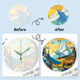 Snow Mountain Forest Wall Clock kit