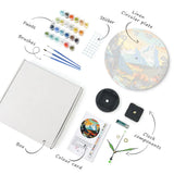 Snow Mountain Forest Wall Clock paints