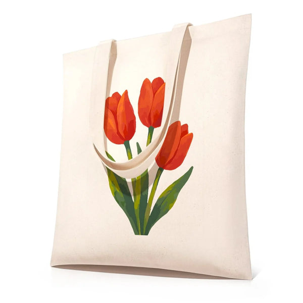 DIY Painting Tote Bag painted floral design – Creative Vibes Dubai