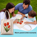 DIY Painting Tote Bag being painted