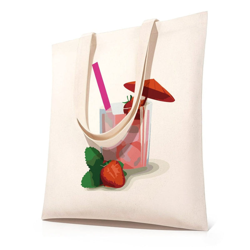DIY Painting Bag No.13 lemon botanical — paint your own cotton tote