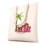 DIY Painting Bag No.14 tropical beach — paint your own cotton tote