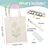 DIY Painting Tote Bag design closeup