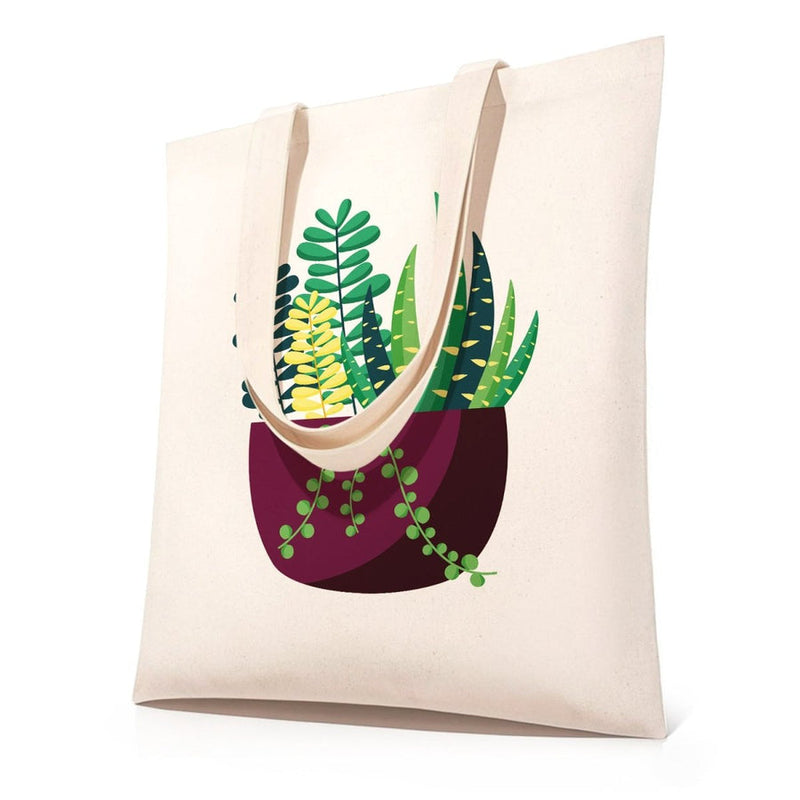 DIY Painting Bag No.22 succulents — paint your own cotton tote