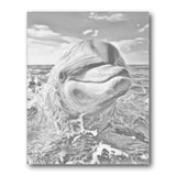 Dolphin Splash Dot Painting Kit finished canvas from Creative Vibes