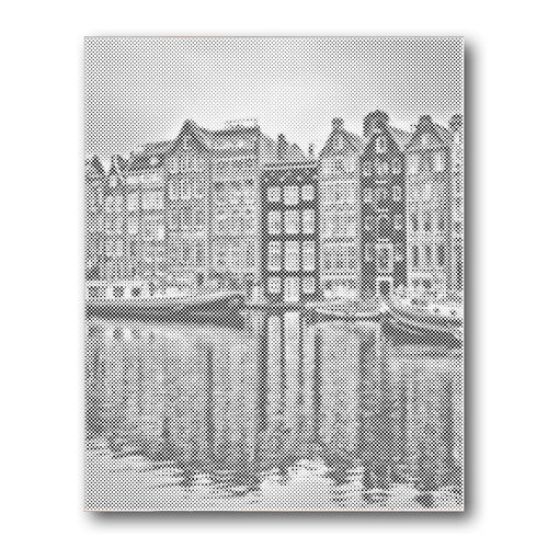 Amsterdam Canal Houses dot painting kit