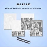 Yoga Lotus Pose Circle Dot Painting Kit — dual-tip dot markers included