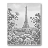 Eiffel Tower Paris Flowers dot painting kit