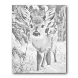 Fawn in Snow dot painting kit
