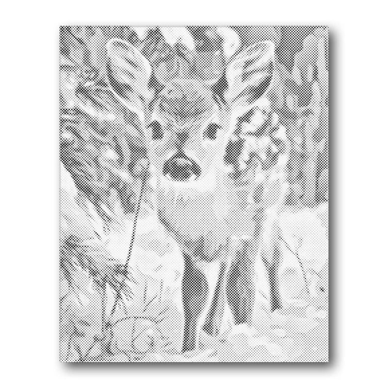 Fawn in Snow dot painting kit