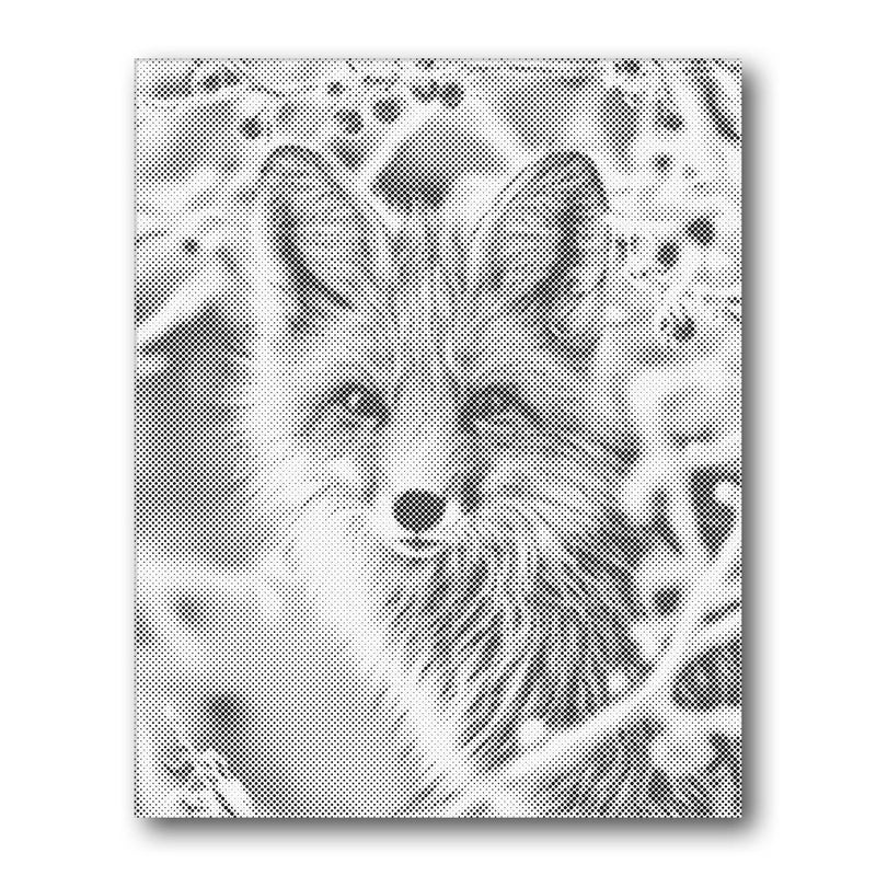 Fox Portrait Dot Painting Kit finished canvas from Creative Vibes