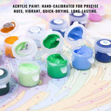 Acrylic paint close-up