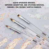 Isuvio upgraded brushes - superior absorption, non-splitting bristles