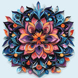 Mandala Peacock Feather Bloom painting view