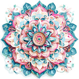 Mandala Pastel Blossom Wheel painting view