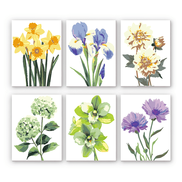 Garden Flowers Mini Paint by Numbers Kit – Creative Vibes Dubai